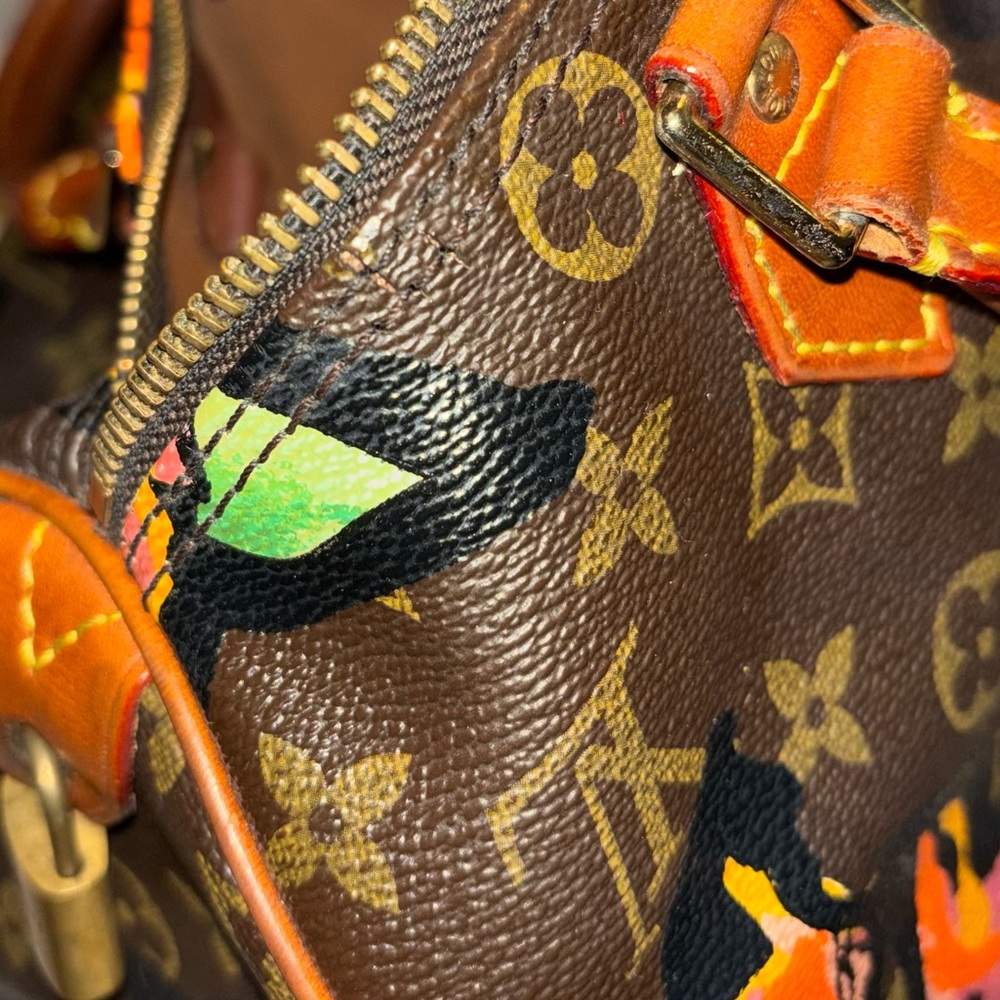 Louis Vuitton STEPHEN SPROUSE Monogram Limited edition Floral Speedy 30 - Picture 11 of 16